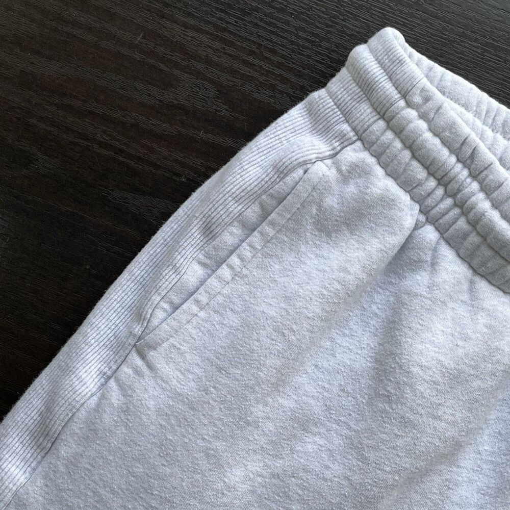 TNA Boyfriend Fit Sweatpants Aritzia Sweatfleece Cozy Fleece Pants Small Gray - Picture 8 of 12